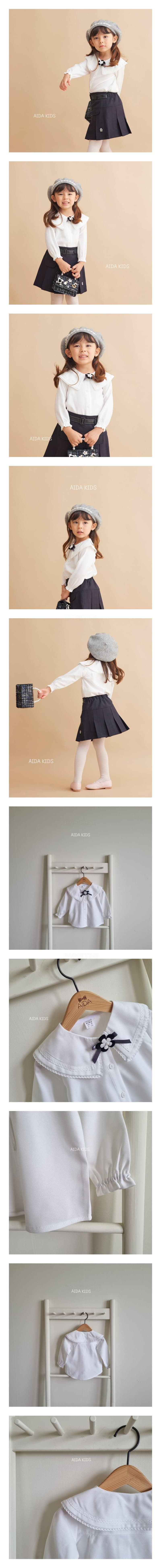 Aida - Korean Children Fashion - #toddlerclothing - Big Collar Long Sleeves Blouse