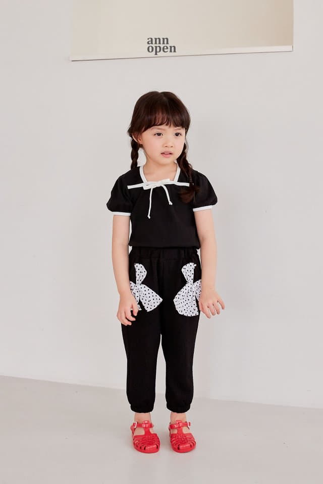 Ann Open - Korean Children Fashion - #childofig - Jenny Ribbon Tee - 6