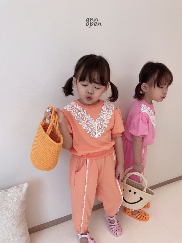 Ann Open - Korean Children Fashion - #prettylittlegirls - Macaroon Lace Tee - 4
