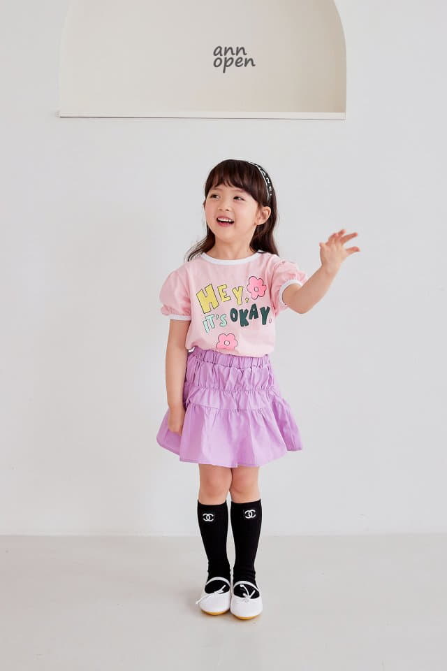 Ann Open - Korean Children Fashion - #childofig - Hey Puff Tee - 3
