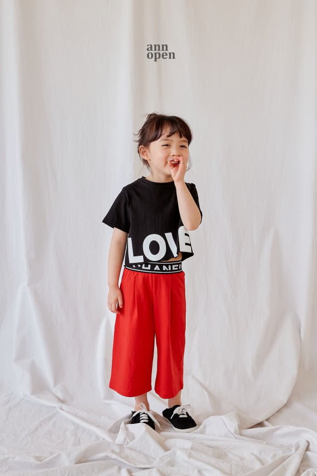 Ann Open - Korean Children Fashion - #designkidswear - Love Crop Tee