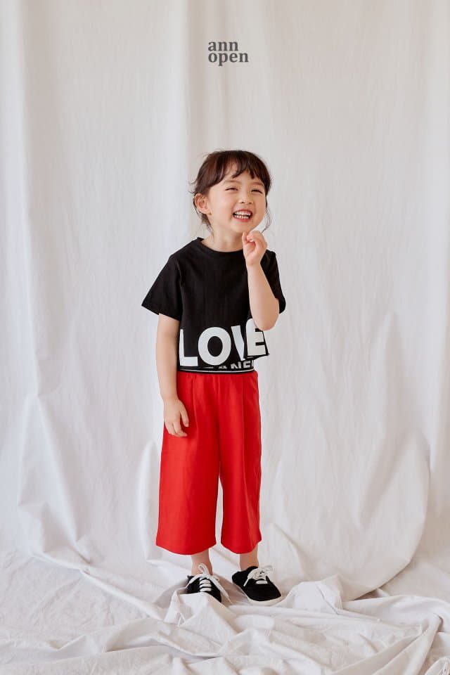 Ann Open - Korean Children Fashion - #discoveringself - Love Crop Tee - 2