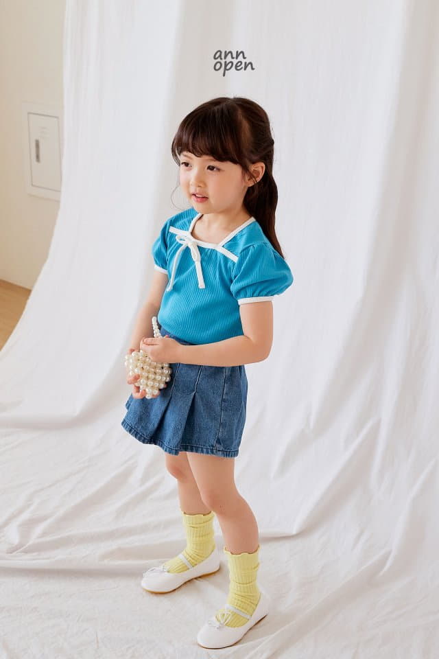 Ann Open - Korean Children Fashion - #fashionkids - Jenny Ribbon Tee - 10