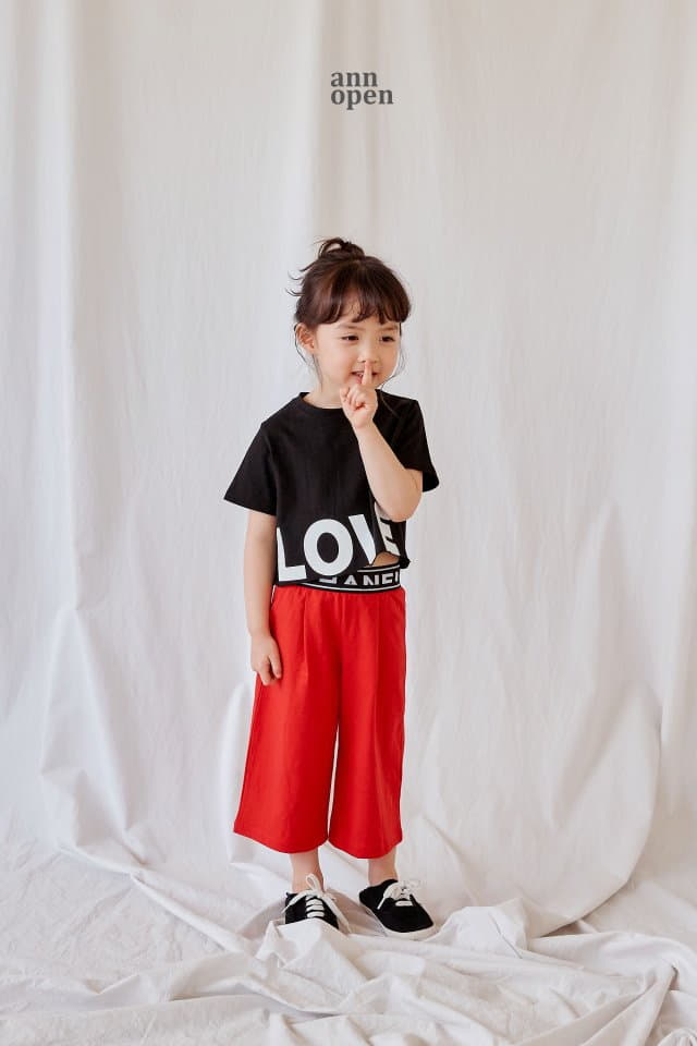 Ann Open - Korean Children Fashion - #fashionkids - Love Crop Tee - 3
