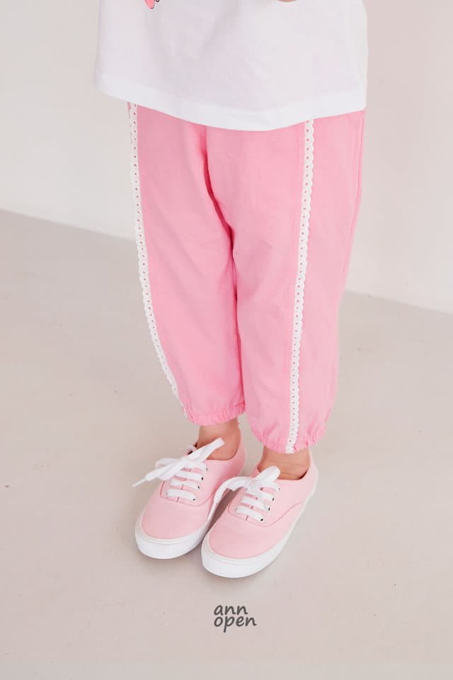 Ann Open - Korean Children Fashion - #kidsshorts - Macaroon Lace Pants - 5