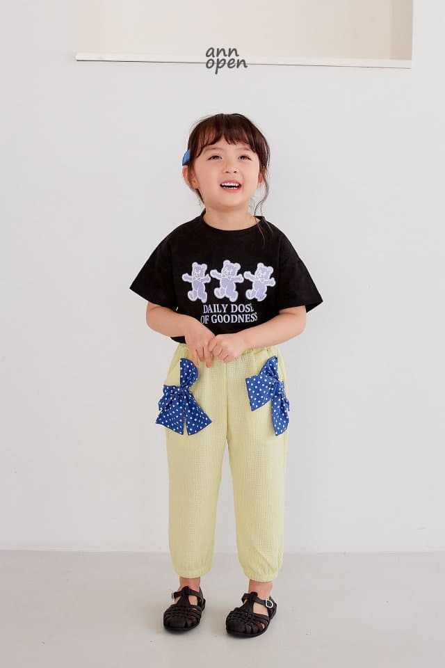 Ann Open - Korean Children Fashion - #kidsshorts - Heart Jelly Bear Tee - 9