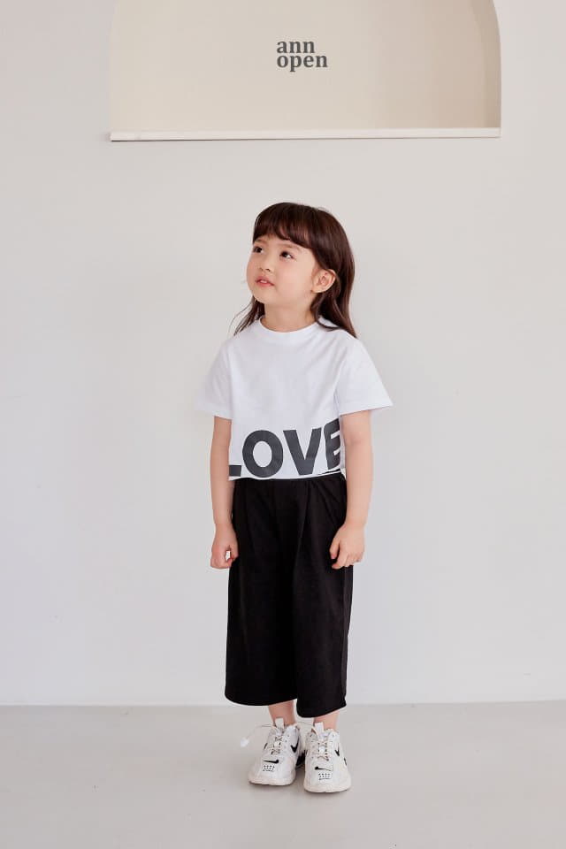 Ann Open - Korean Children Fashion - #fashionkids - Love Crop Tee - 4