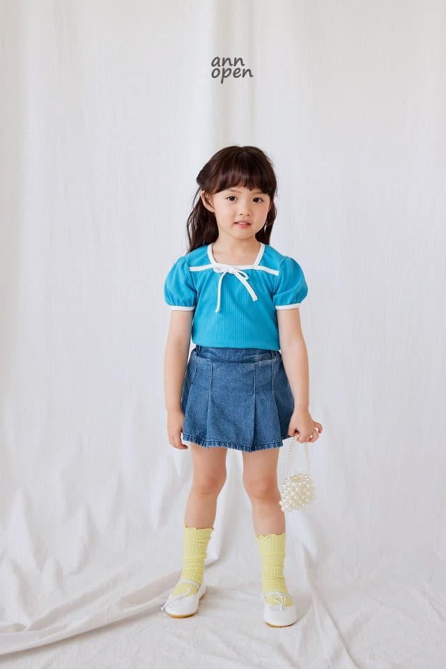 Ann Open - Korean Children Fashion - #kidsstore - Jenny Ribbon Tee - 12