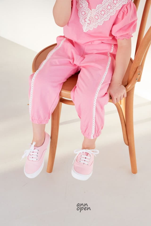 Ann Open - Korean Children Fashion - #kidzfashiontrend - Macaroon Lace Pants - 7