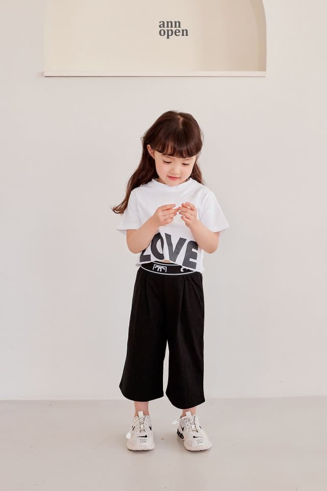 Ann Open - Korean Children Fashion - #kidzfashiontrend - Love Crop Tee - 6