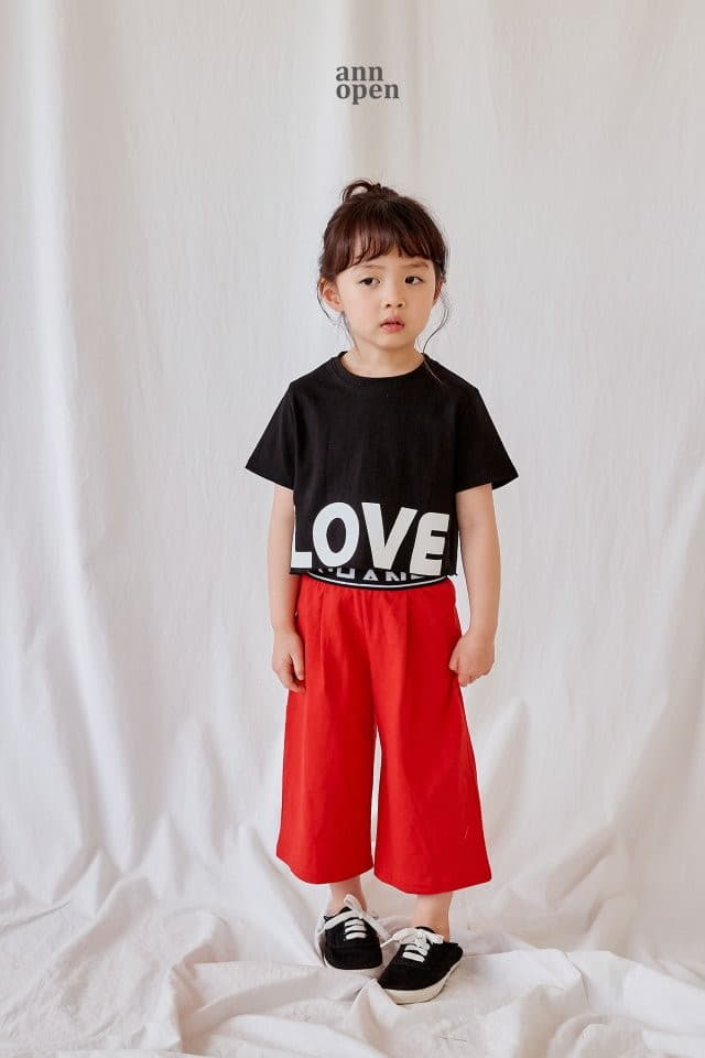 Ann Open - Korean Children Fashion - #littlefashionista - Love Crop Tee - 8