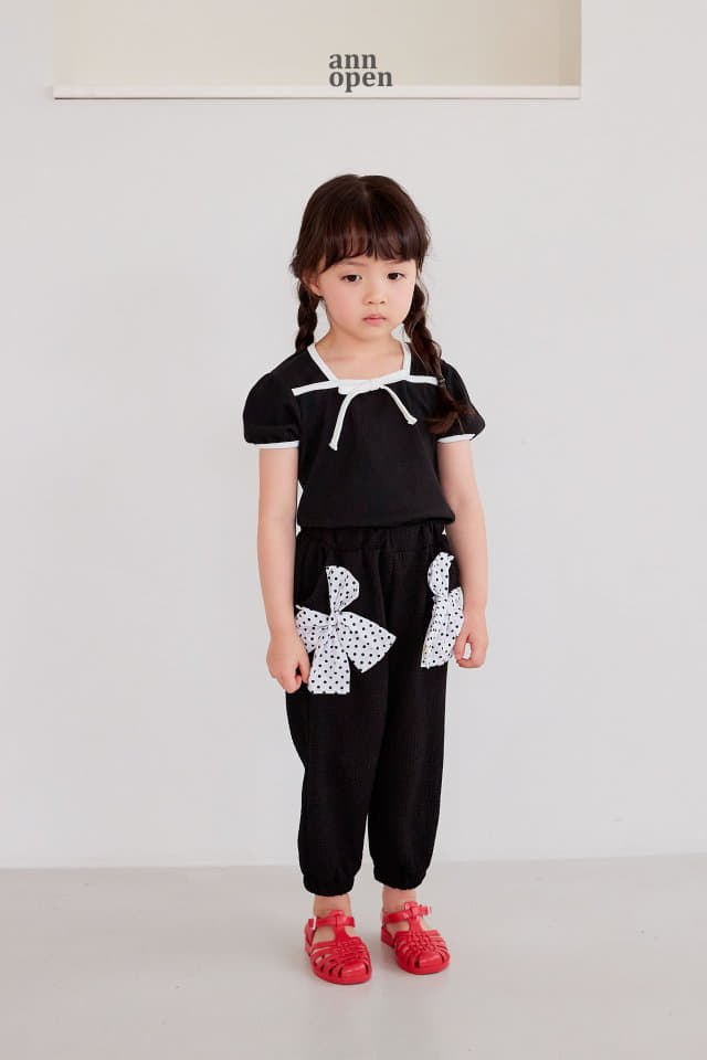 Ann Open - Korean Children Fashion - #magicofchildhood - Jenny Ribbon Tee - 2