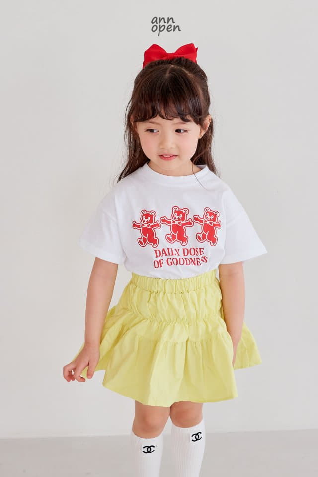 Ann Open - Korean Children Fashion - #minifashionista - Heart Jelly Bear Tee