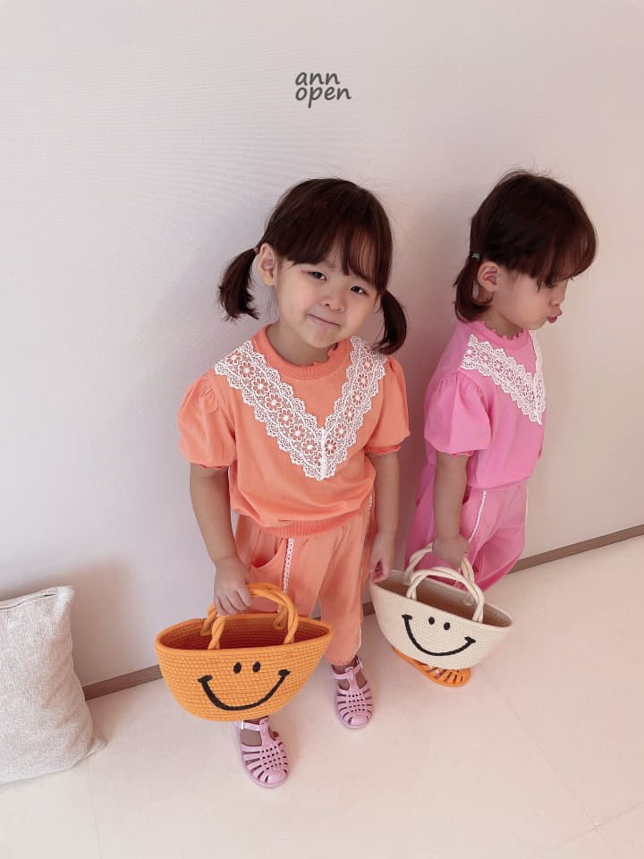 Ann Open - Korean Children Fashion - #prettylittlegirls - Macaroon Lace Tee - 3