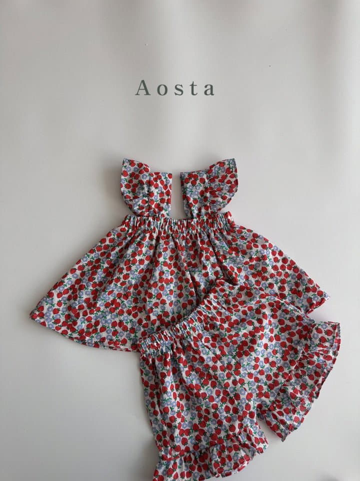 Aosta - Korean Children Fashion - #Kfashion4kids - Circle Strawberry Blouse - 9