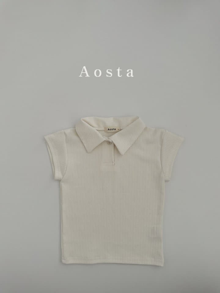 Aosta - Korean Children Fashion - #childrensboutique - Dandy Collar Tee - 11