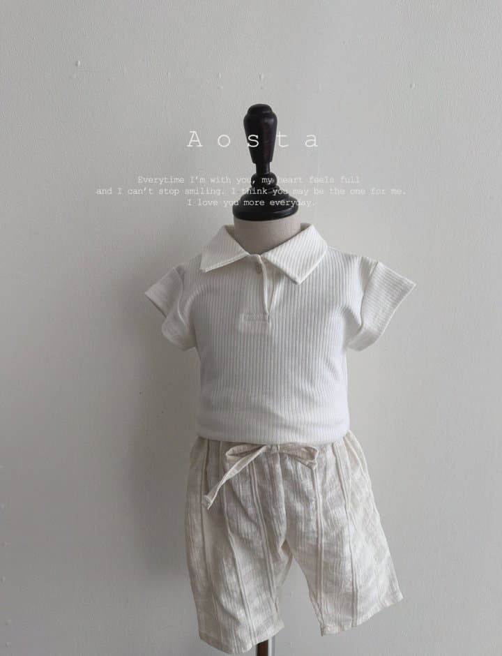 Aosta - Korean Children Fashion - #designkidswear - Dandy Collar Tee - 12