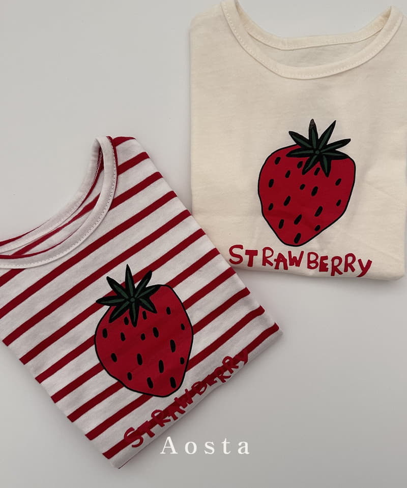Aosta - Korean Children Fashion - #kidzfashiontrend - Strawberry Tee