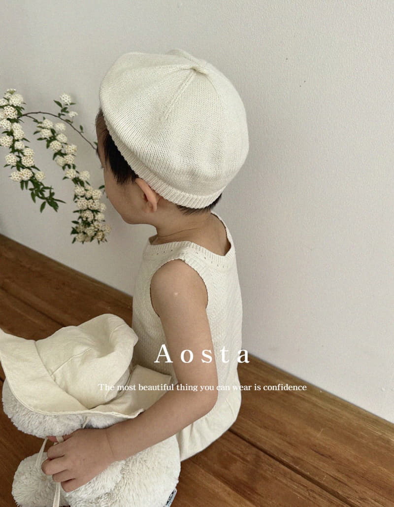 Aosta - Korean Children Fashion - #magicofchildhood - Knit Beret Hat - 5