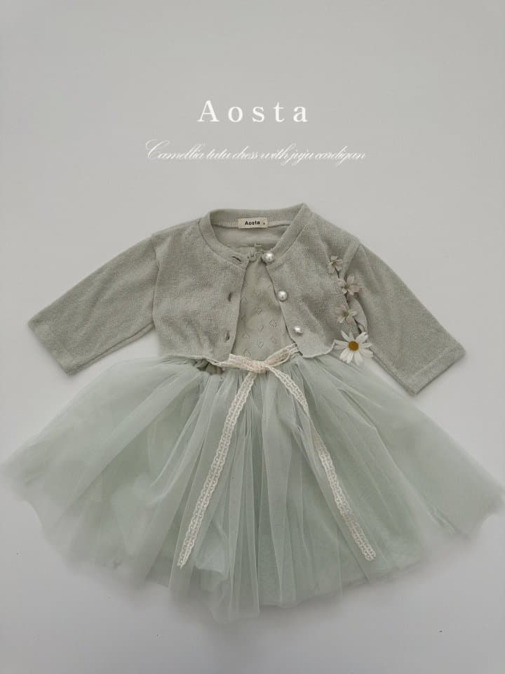 Aosta - Korean Children Fashion - #toddlerclothing - Camellia Tutu One-piece - 3