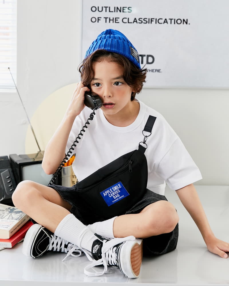 Apple Smile - Korean Children Fashion - #childofig - Canvers Bag Tee - 5
