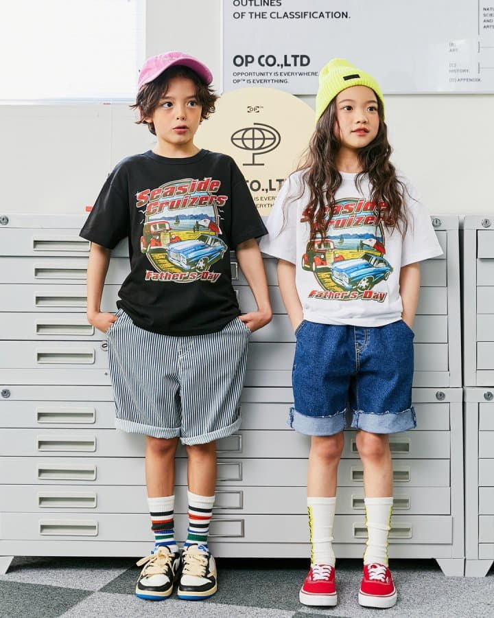 Apple Smile - Korean Children Fashion - #childofig - Car Tee