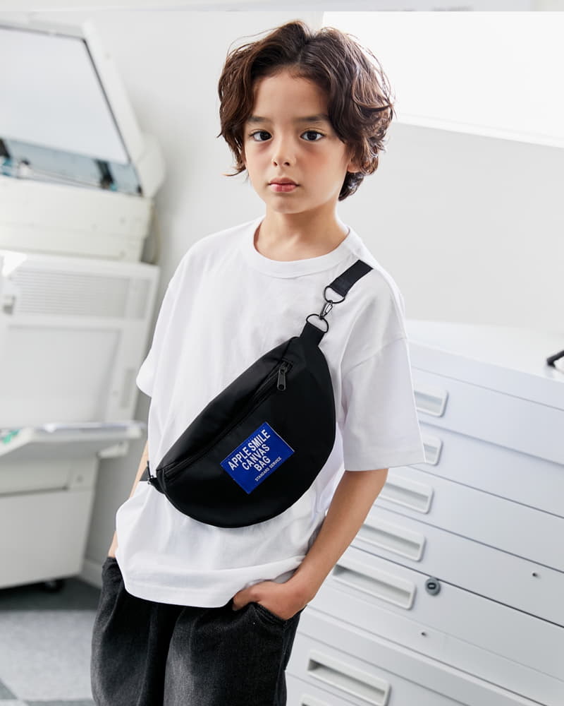 Apple Smile - Korean Children Fashion - #designkidswear - Canvers Bag Tee - 7