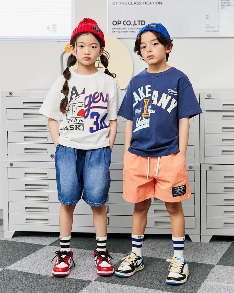 Apple Smile - Korean Children Fashion - #discoveringself - Half Half Tee - 5