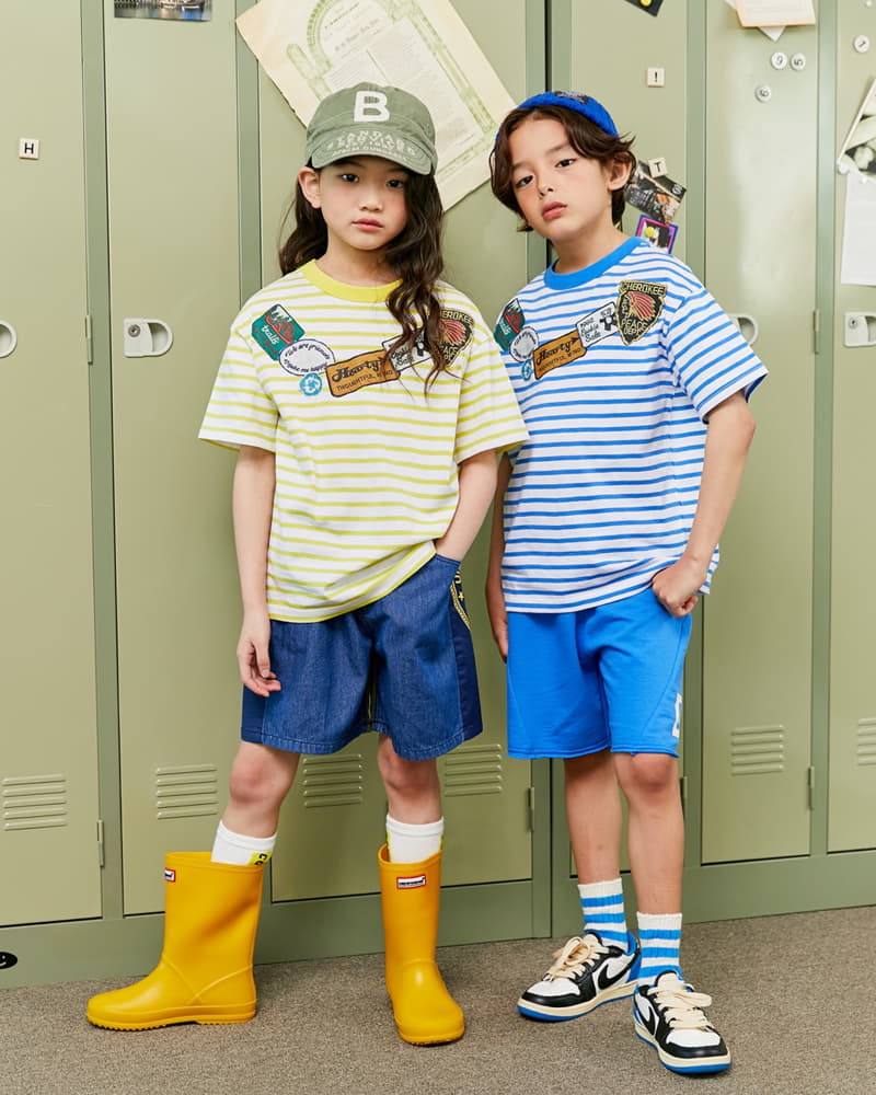 Apple Smile - Korean Children Fashion - #designkidswear - Mark Stripes Tee - 4