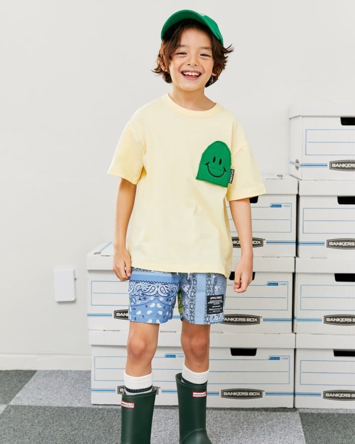 Apple Smile - Korean Children Fashion - #kidsshorts - Knit Hat Tee - 8