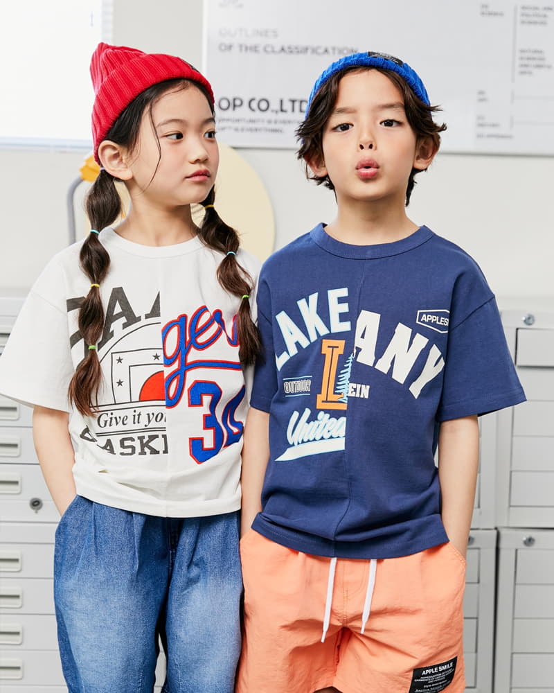 Apple Smile - Korean Children Fashion - #kidsstore - Half Half Tee - 8