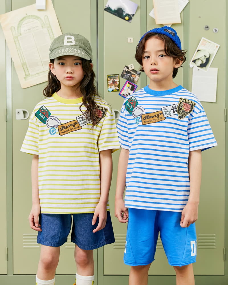 Apple Smile - Korean Children Fashion - #kidzfashiontrend - Mark Stripes Tee - 8