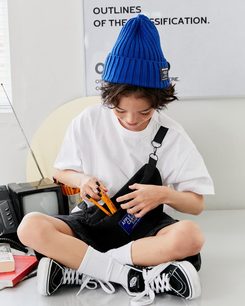 Apple Smile - Korean Children Fashion - #prettylittlegirls - Canvers Bag Tee
