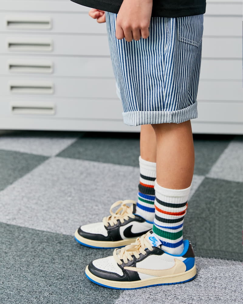 Apple Smile - Korean Children Fashion - #prettylittlegirls - Stripes Jeans - 3