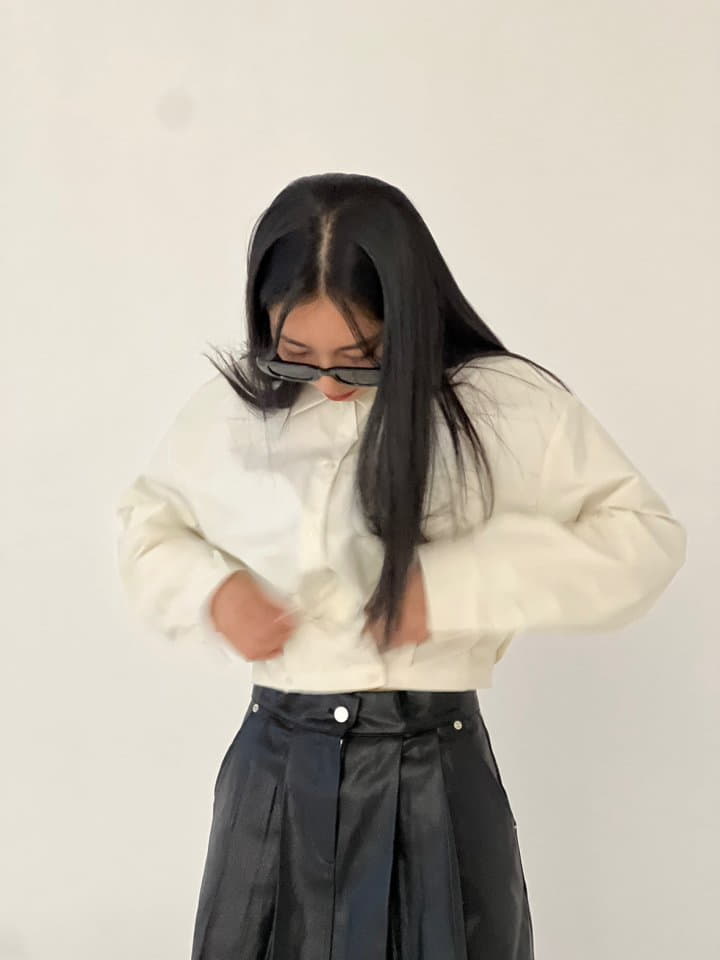 Atpz - Korean Women Fashion - #momslook - 2 Way Crop Shirt - 5