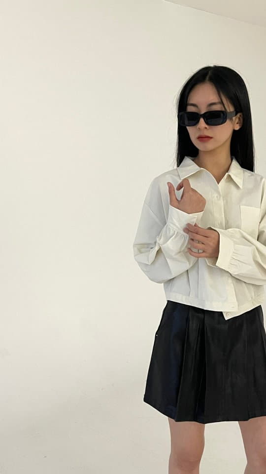 Atpz - Korean Women Fashion - #momslook - 2 Way Crop Shirt - 7