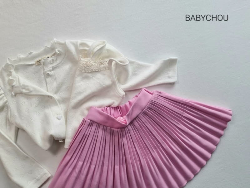 Babychou - Korean Children Fashion - #Kfashion4kids - Half Wrinkle Skirt - 7