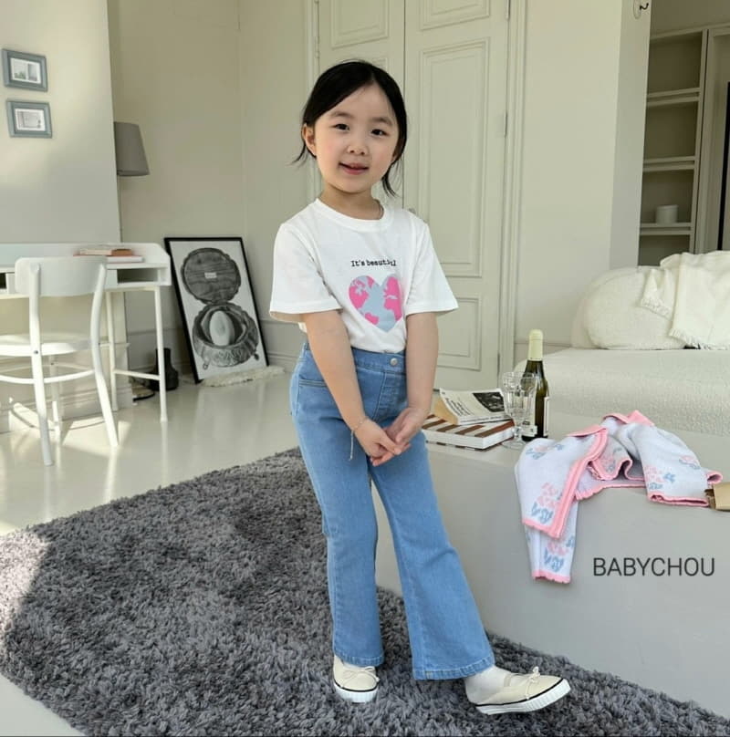 Babychou - Korean Children Fashion - #kidzfashiontrend - Love Us Tee - 4