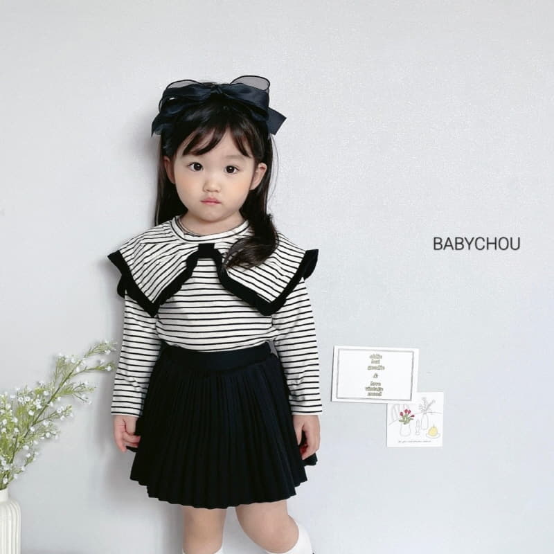 Babychou - Korean Children Fashion - #childofig - Half Wrinkle Skirt - 12