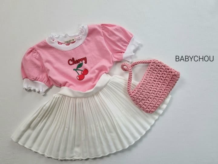 Babychou - Korean Children Fashion - #discoveringself - Cherry Puff Tee - 9