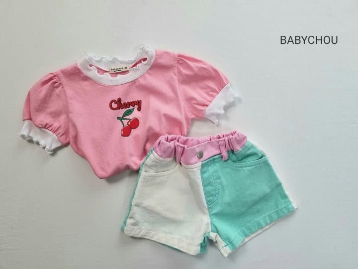 Babychou - Korean Children Fashion - #fashionkids - Cherry Puff Tee - 10