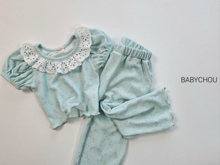 Babychou - Korean Children Fashion - #fashionkids - Mini Tinkle Top Bottom Set - 11