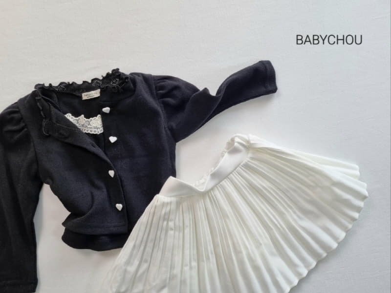 Babychou - Korean Children Fashion - #fashionkids - Half Wrinkle Skirt - 3