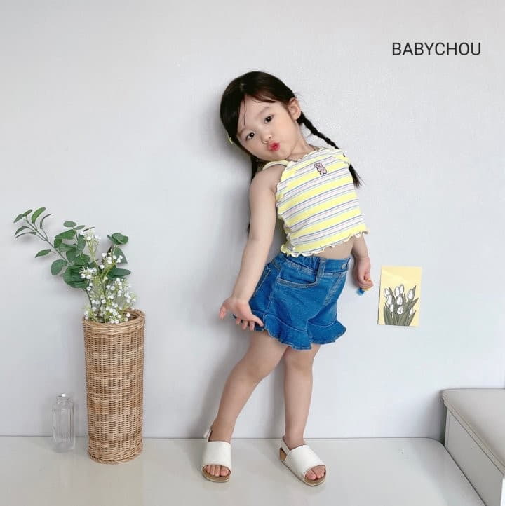 Babychou - Korean Children Fashion - #kidsshorts - Andre Sleeveless - 5