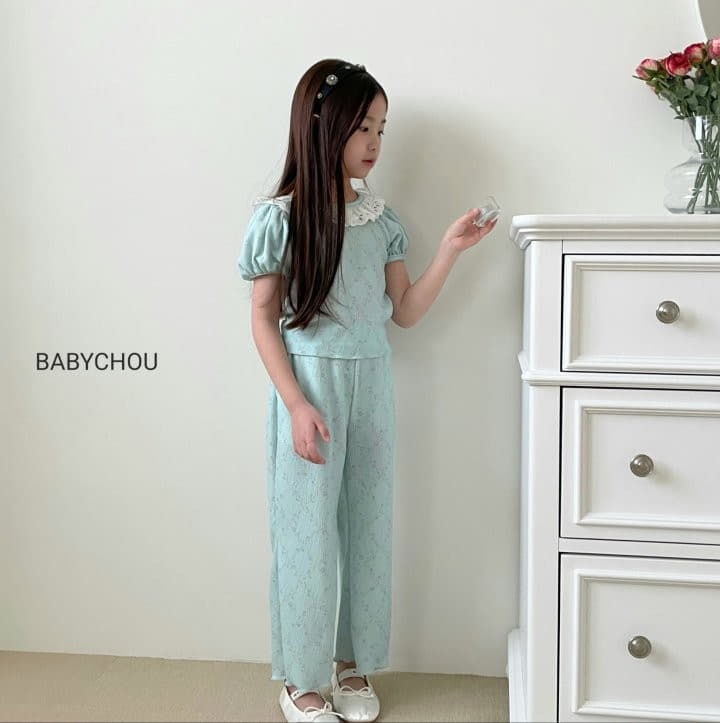 Babychou - Korean Children Fashion - #kidsshorts - Mini Tinkle Top Bottom Set - 12