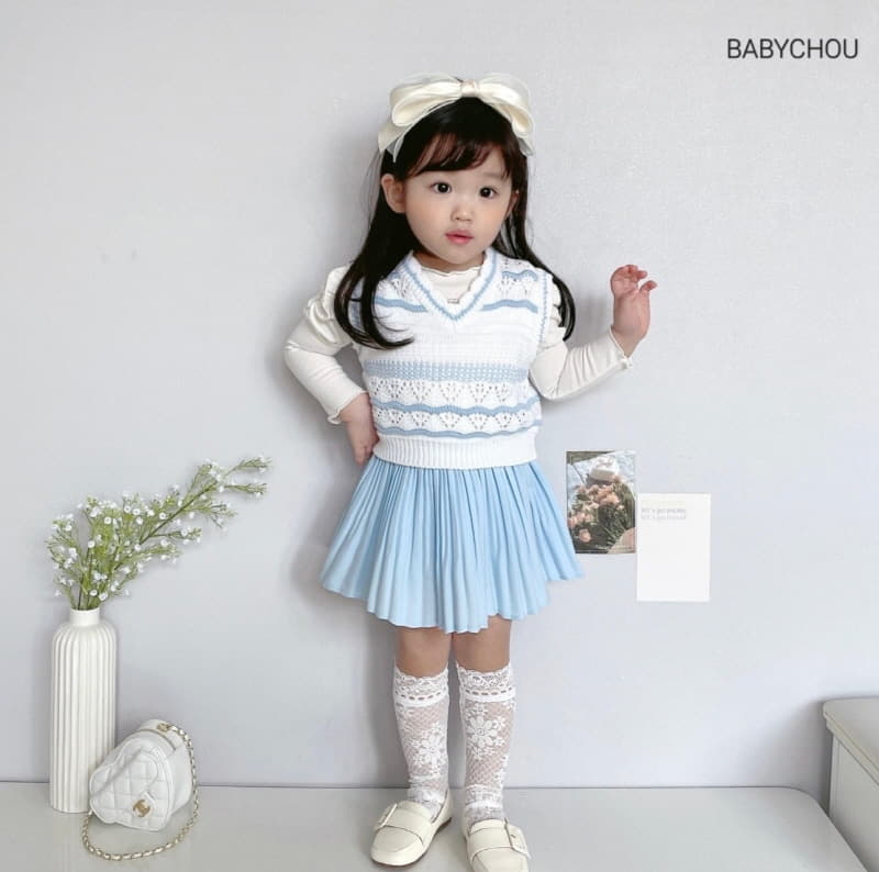 Babychou - Korean Children Fashion - #kidsstore - Half Wrinkle Skirt - 5