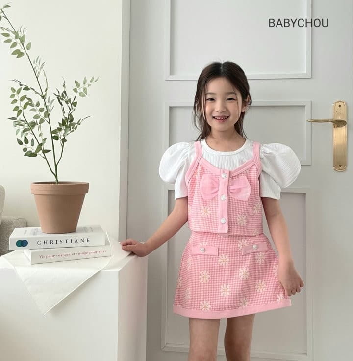 Babychou - Korean Children Fashion - #kidzfashiontrend - Daisy Top Bottom Set - 7