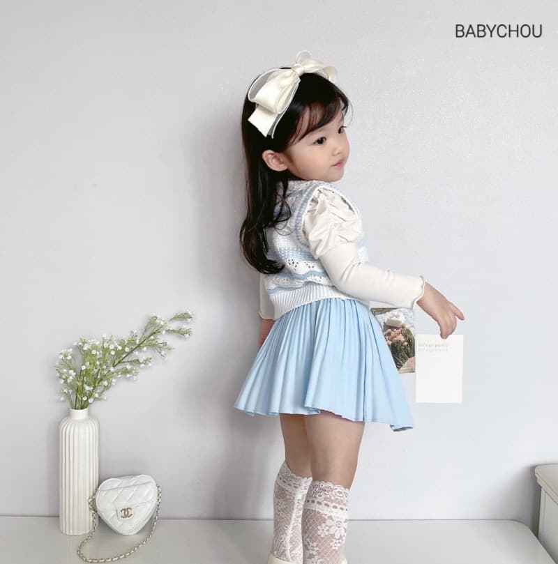 Babychou - Korean Children Fashion - #kidzfashiontrend - Half Wrinkle Skirt - 6