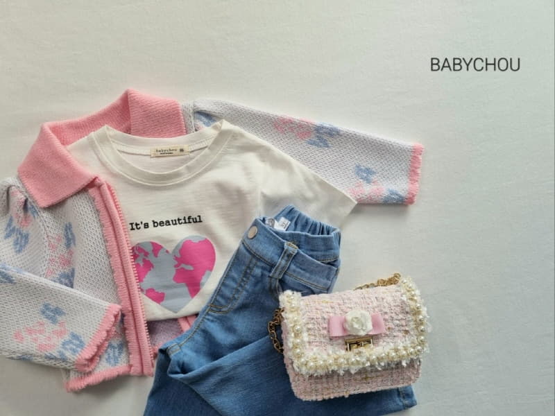 Babychou - Korean Children Fashion - #kidzfashiontrend - Love Us Tee - 3