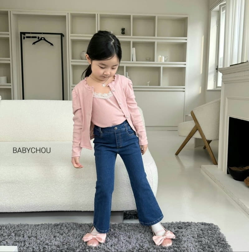 Babychou - Korean Children Fashion - #littlefashionista - Heart Cardigan Set - 7